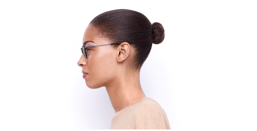 LUNETTES DE VUE femme MAGIC MAREVA écaille/violet - Vue de côté
