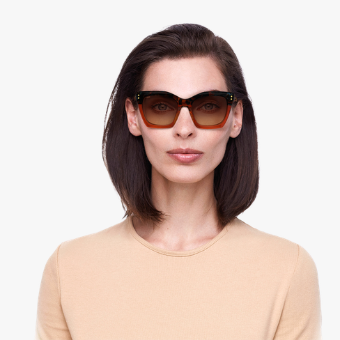 Lunettes de soleil femme ELEGANTE orange