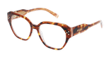 Lunettes de vue femme CARACTÈRES RAFFINÉE écaille/rouge - Vue de face