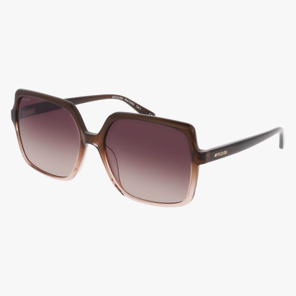 Lunettes de soleil femme OLBIA marron - Vue de face