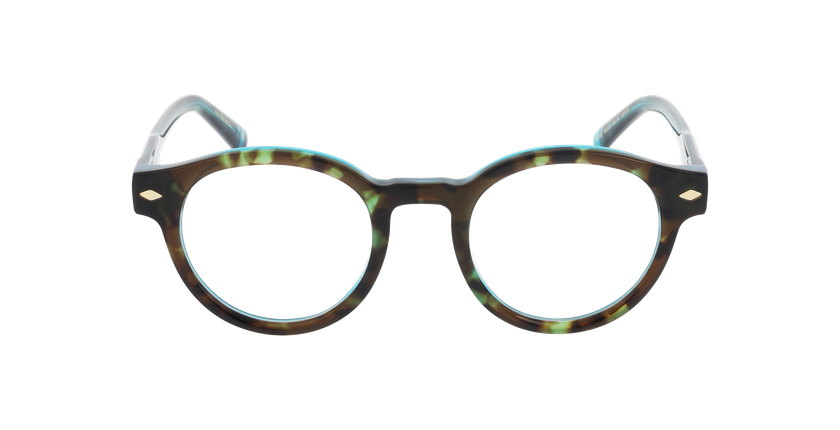 Lunettes de vue femme CARACTÈRES DISCRÈTE écaille - Vue de face