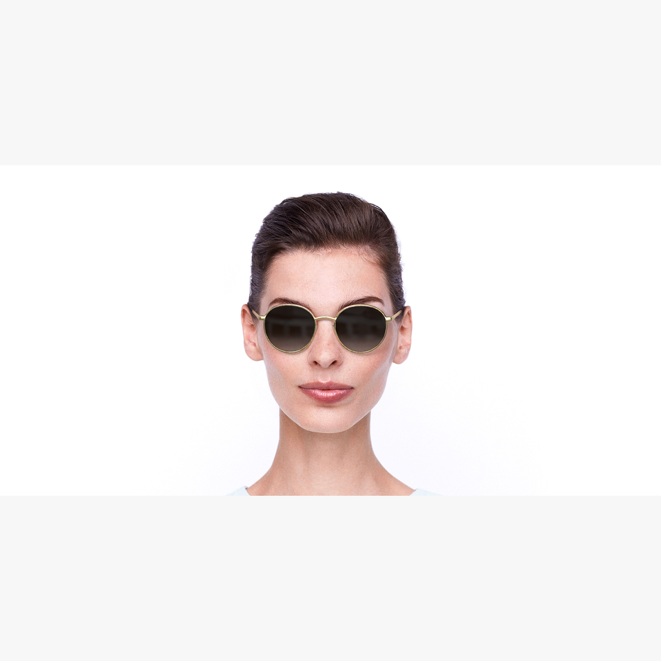 Lunettes de soleil femme GU7556 dorée - Vue de face
