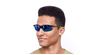 LUNETTES DE SOLEIL homme Leisure bleu - vue de 3/4