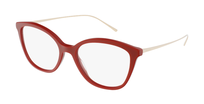 Lunettes de vue femme 0PR 11VV rouge - Vue de 3/4