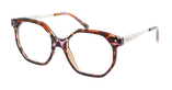 Lunettes de vue femme FANNIE écaille/violet - Vue de face
