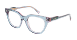 Lunettes de vue femme CARACTÈRES ARTISTE bleu/violet - Vue de face