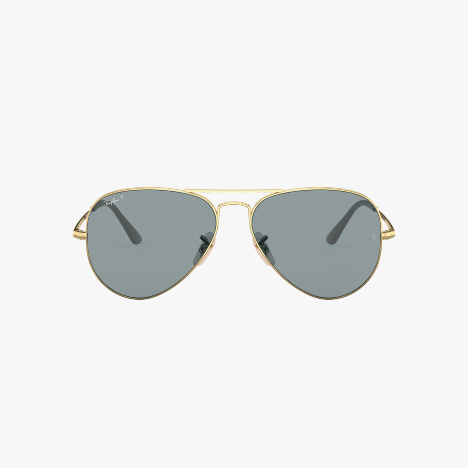 Lunettes de soleil 0RB3689 dorée - Vue de face