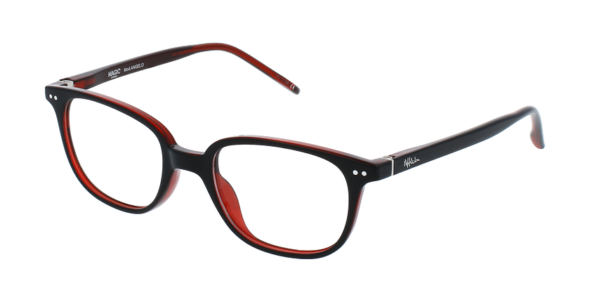 LUNETTES DE VUE enfant ANGELO noir/rouge - Vue de face