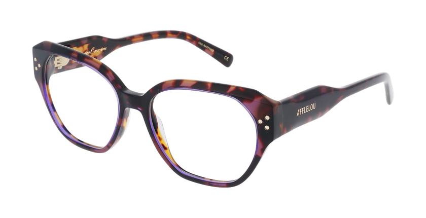 Lunettes de vue femme CARACTÈRES RAFFINÉE violet - Vue de face
