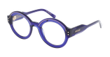 Lunettes de vue femme CARACTERES FIL D'OR PERSPICACE bleu - Vue de face