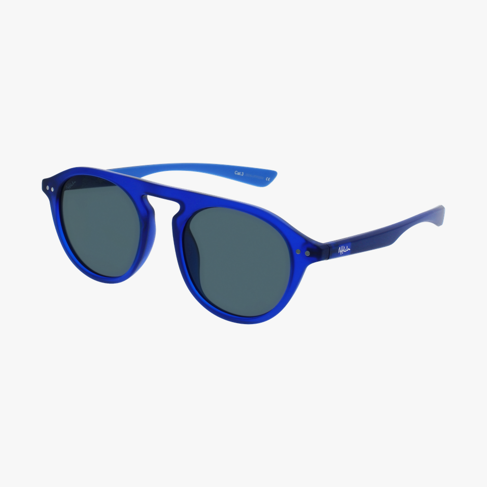 Lunettes de soleil homme BORNEO POLARIZED bleu/bleu - Vue de 3/4