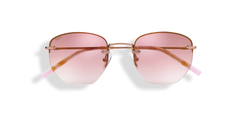 LUNETTES DE SOLEIL femme JENNA rose/doré - Vue de face