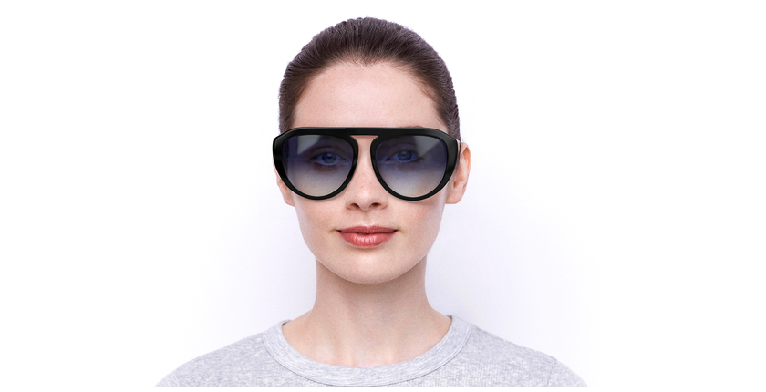 LUNETTES DE SOLEIL femme VS0021 noir - Vue de face