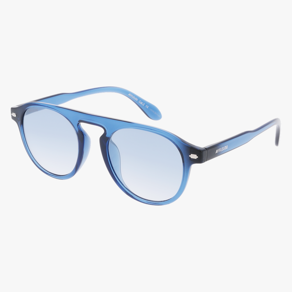 Lunettes de soleil BEACH bleu cristal/noir - Vue de face