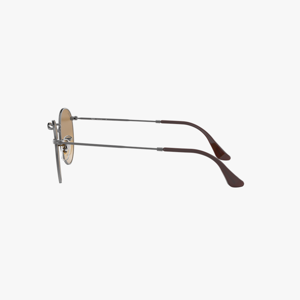 Lunettes de soleil homme ROUND METAL 0RB3447N gris - Vue de face