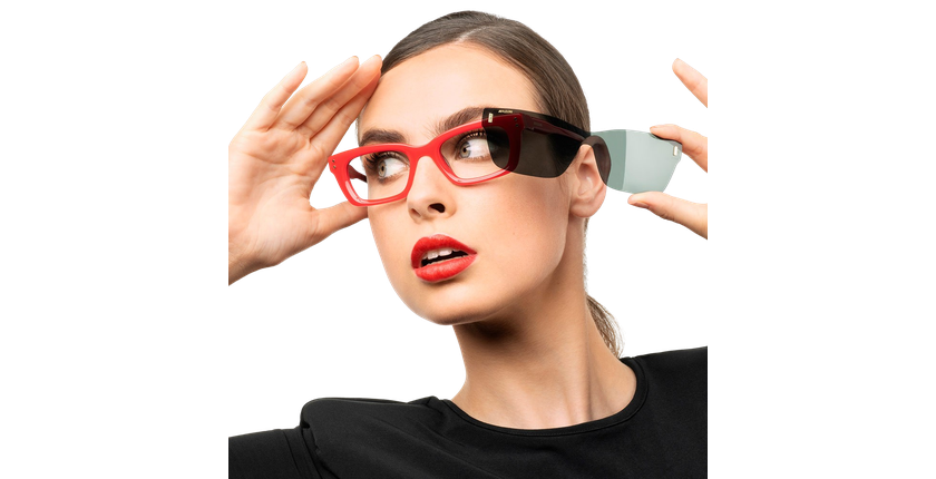 Lunettes de vue femme CARACTÈRES CRÉATIVE rouge - Vue de face