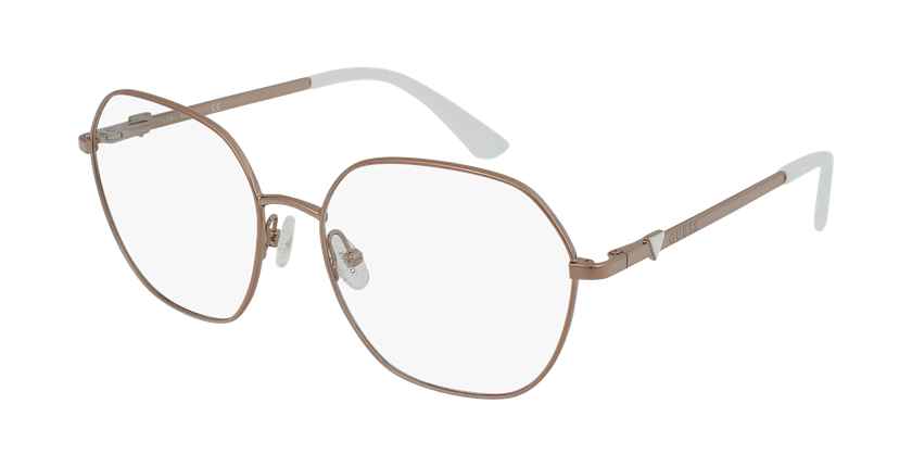Lunettes de vue femme GU2780 dorée/rose - Vue de 3/4
