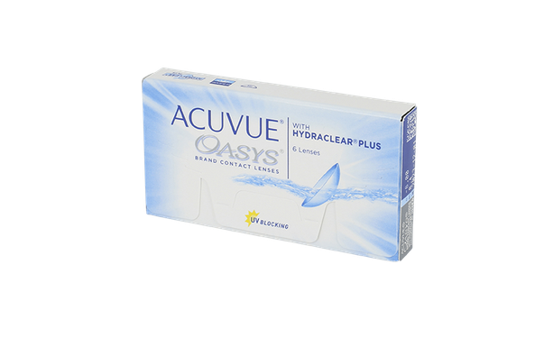 Lentilles de contact Acuvue Oasys with Hydraclear Plus 6L - Vue de face
