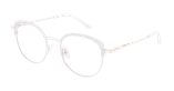 Lunettes de vue femme MAGIC293 blanc/dorée - Vue de face
