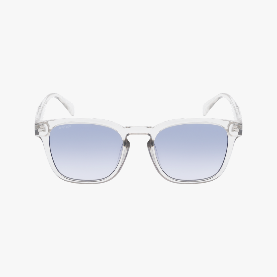 Lunettes de soleil homme KIMA blanc/gris - Vue de face