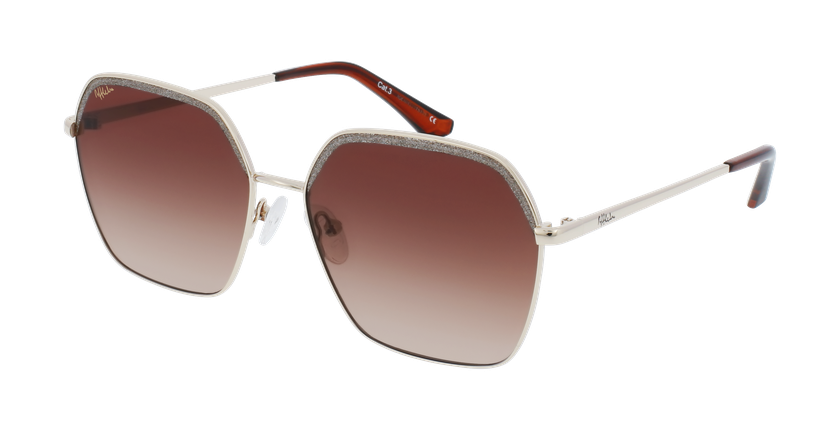 LUNETTES DE SOLEIL femme MALE doré - Vue de face
