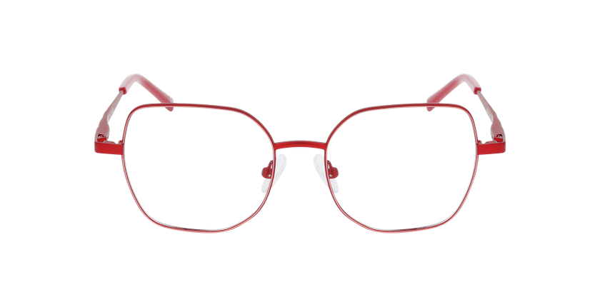 Lunettes de vue femme FELICIE rouge/rose - Vue de face