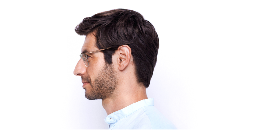 LUNETTES DE VUE homme MAGIC 104 marron/argenté - Vue de côté