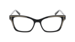 Lunettes de vue femme CARACTÈRES CHANCEUSE noir/dorée - Vue de face