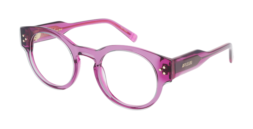Lunettes de vue femme CARACTÈRES FIDÈLE rose - Vue de face