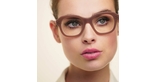 Lunettes de vue femme CARACTÈRES ÉNIGMATIQUE marron - Vue de face