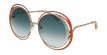 LUNETTES DE SOLEIL femme CE155S doré/marron - vue de 3/4