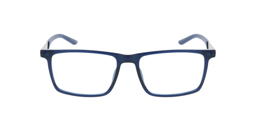 Lunettes de vue homme EMMANUEL bleu marine/rouge - Vue de face