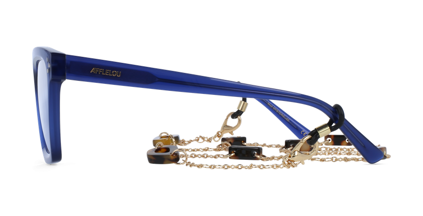 Lunettes de vue femme CARACTÈRES MYSTERIEUSE bleu/violet - Vue de face