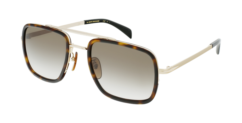 LUNETTES DE SOLEIL homme DB 7002/S doré/écaille - vue de 3/4