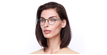 LUNETTES DE VUE femme MELINA noir/turquoise - vue de 3/4