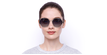 LUNETTES DE SOLEIL femme GALILEA doré/noir - Vue de face