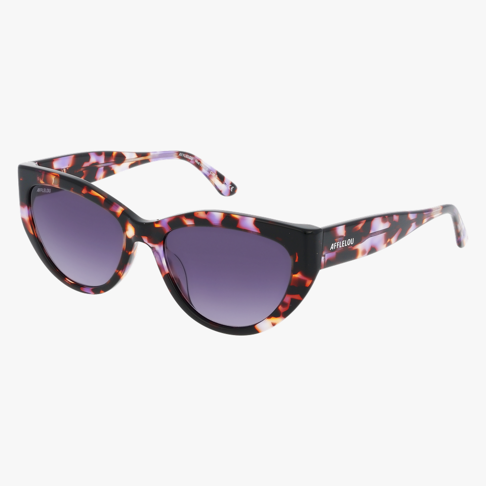 Lunettes de soleil femme VENISE écaille/écaille violet - Vue de face