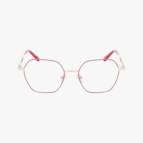 Lunettes de vue femme MAGIC 317 rouge/dorée Vue de face