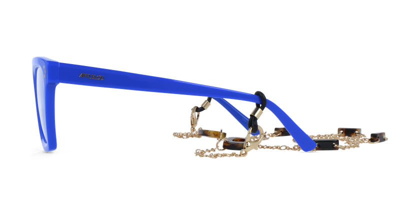 Lunettes de vue femme CARACTÈRES MYSTERIEUSE bleu - Vue de face