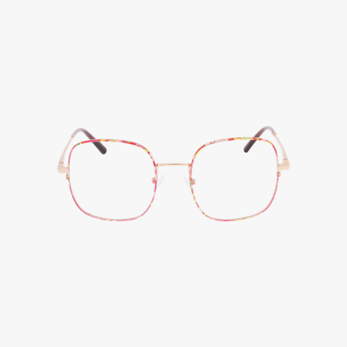 Lunettes de vue femme NIKITA rose/dorée Vue de face