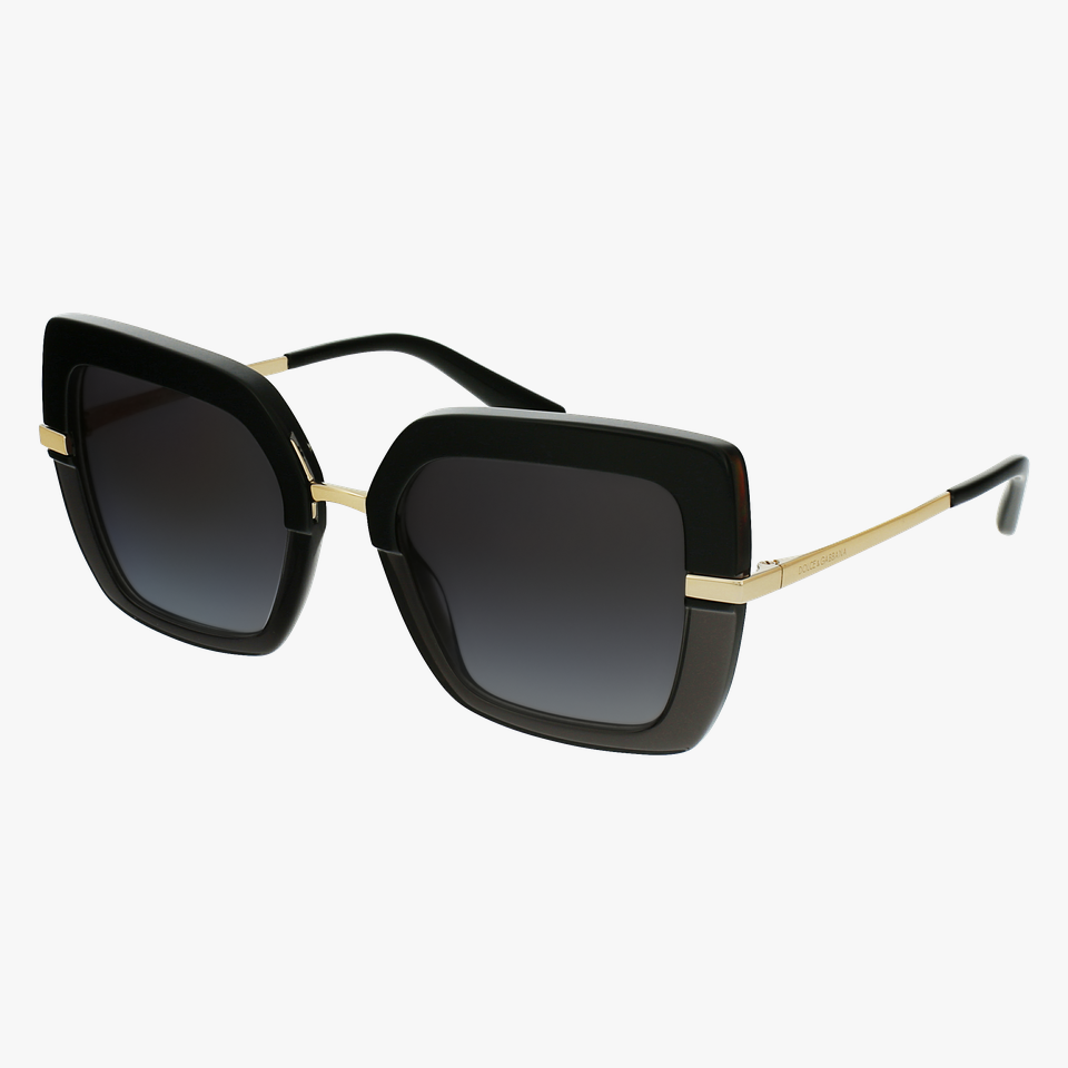 Lunettes de soleil femme 0DG4373 noir/dorée - Vue de face
