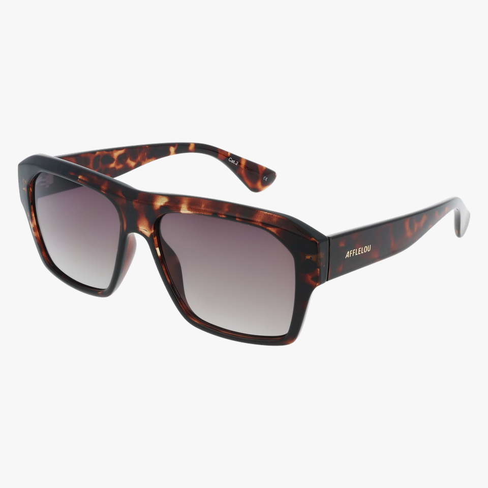 Lunettes de soleil homme URBAN écaille - Vue de face