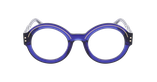 Lunettes de vue femme CARACTERES FIL D'OR PERSPICACE bleu - Vue de face