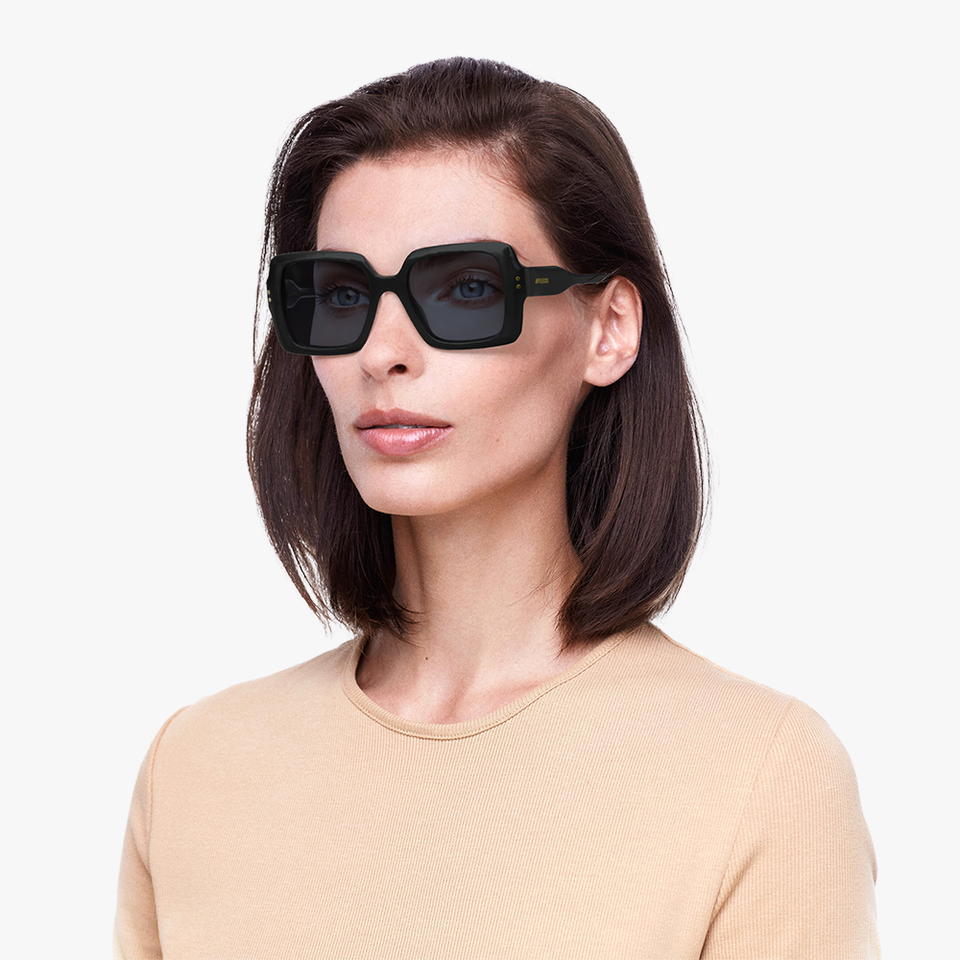 Lunettes de soleil femme MALICIEUSE noir/écaille - Vue de face