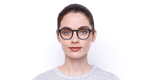 Lunettes de vue femme RZERO 36 bleu - Vue de face