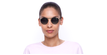LUNETTES DE SOLEIL femme ROMY noir/doré - Vue de face