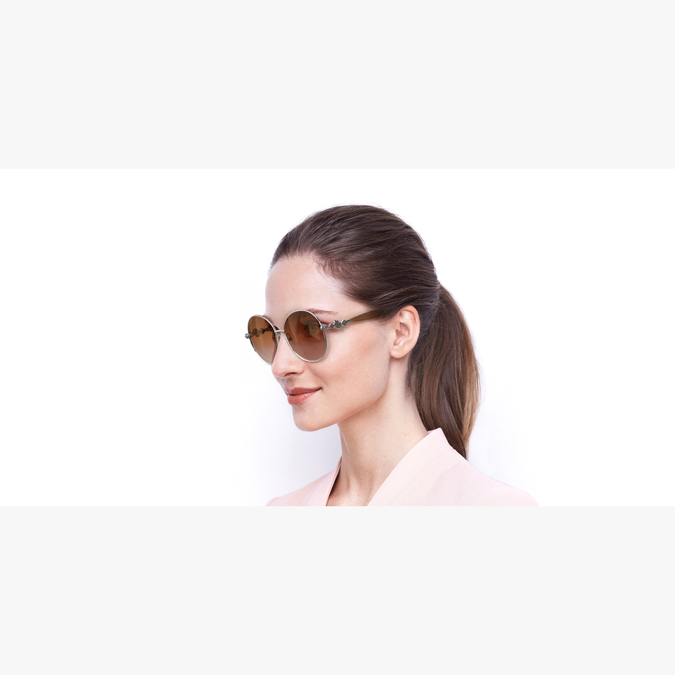 Lunettes de soleil femme SK0359-H dorée - Vue de 3/4