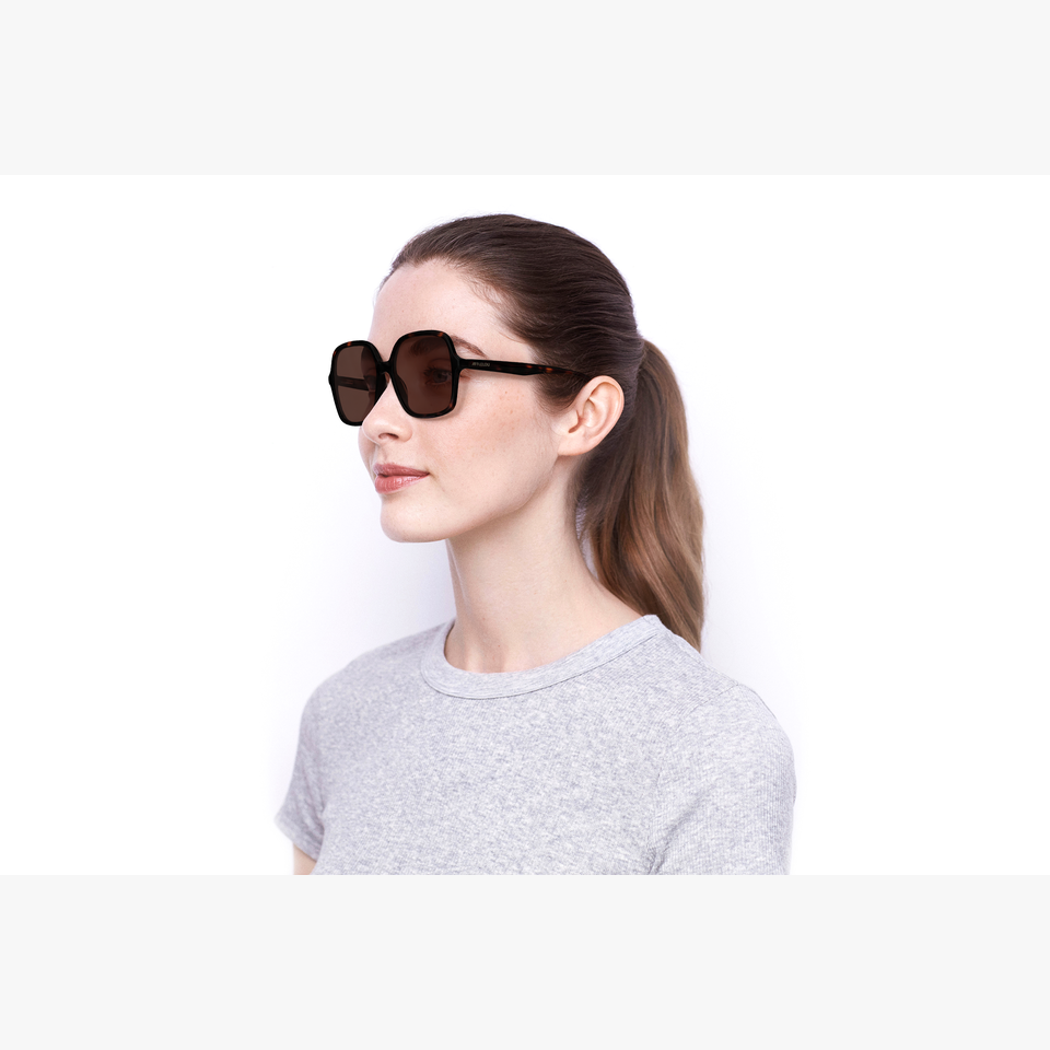 Lunettes de soleil femme BLOOM écaille - Vue de face