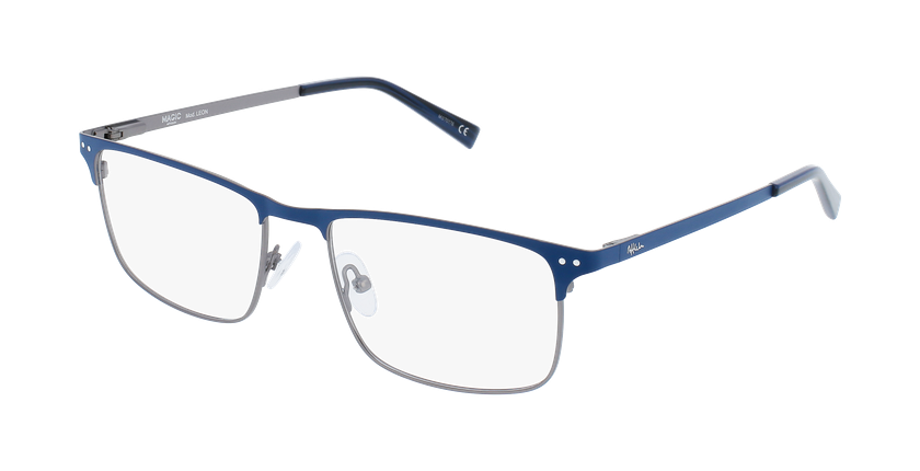 Lunettes de vue homme MAGIC LEON bleu/gris - Vue de face
