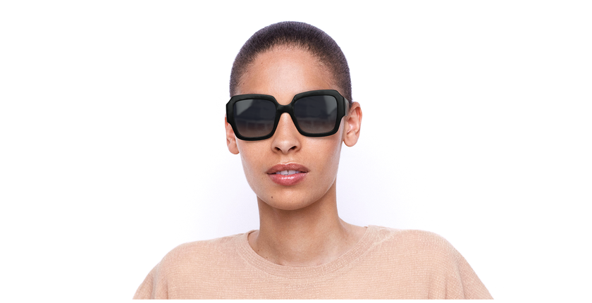 LUNETTES DE SOLEIL femme GU7681 noir - Vue de face